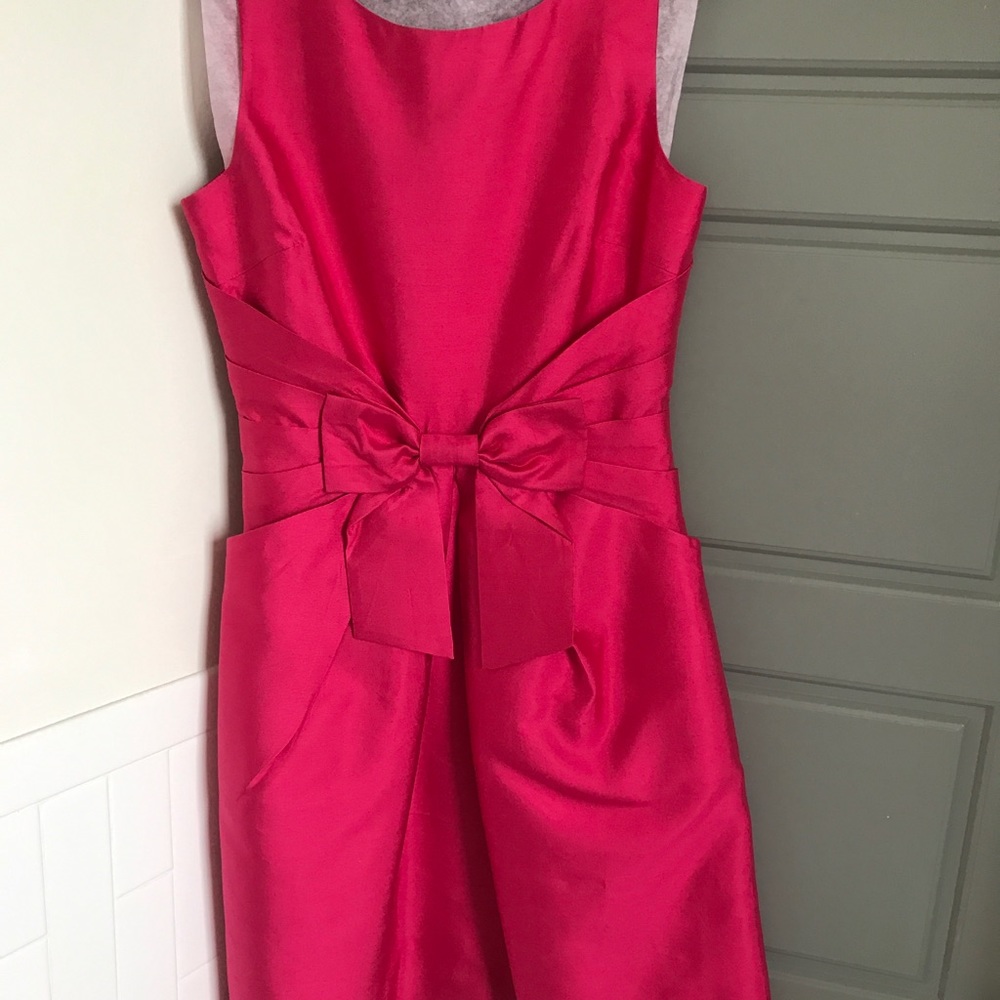 Kate Spade Jillian Dress, bow, bright pink size 2